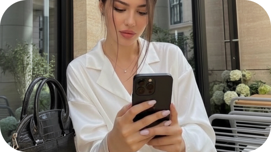 Una persona sosteniendo un móvil que muestra el menú sin gluten de un restaurante gracias a Alergenu.